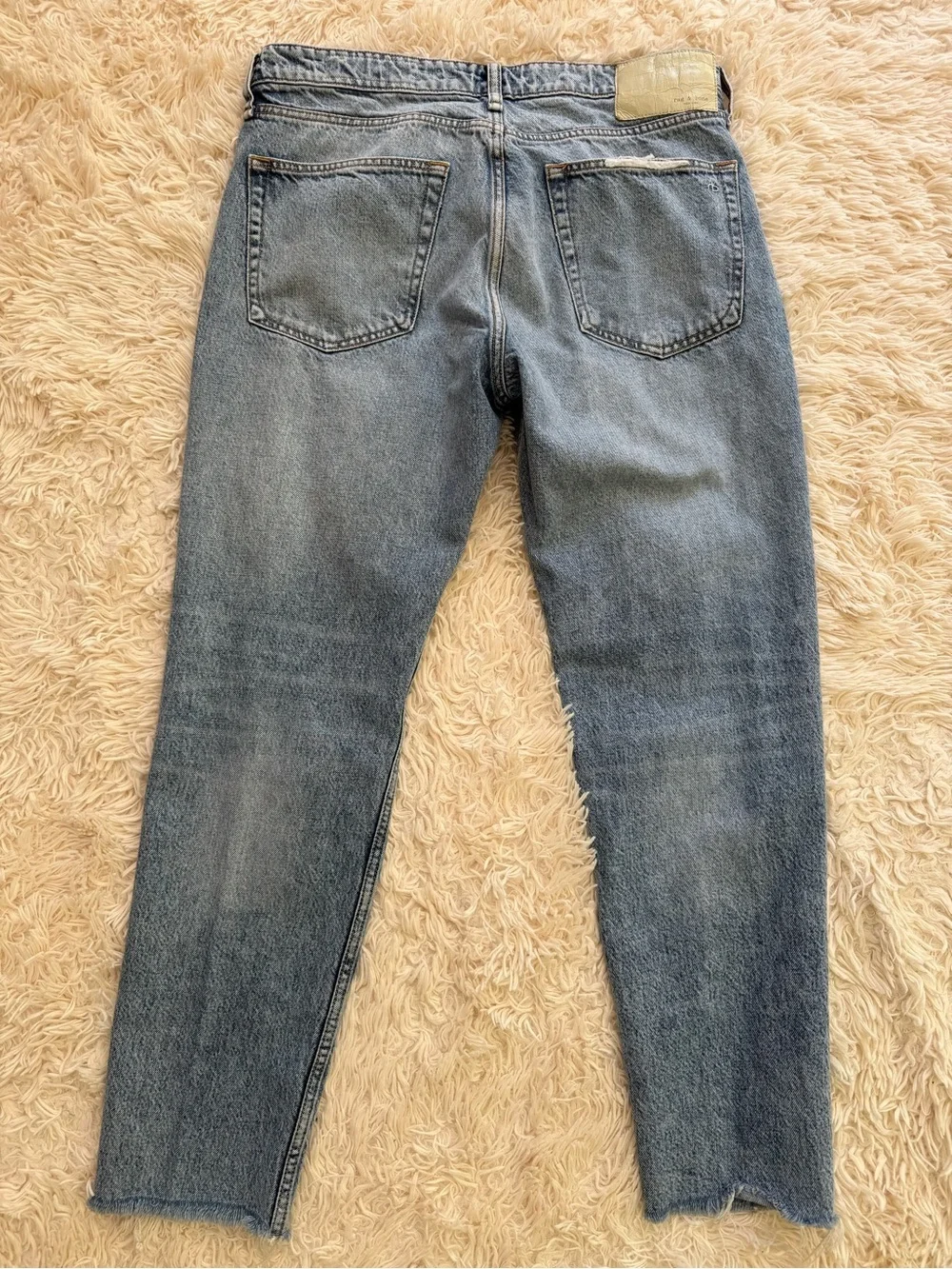 Rag & Bone Alex High Rise Straight Distressed Jeans Dana Point Wash 29
